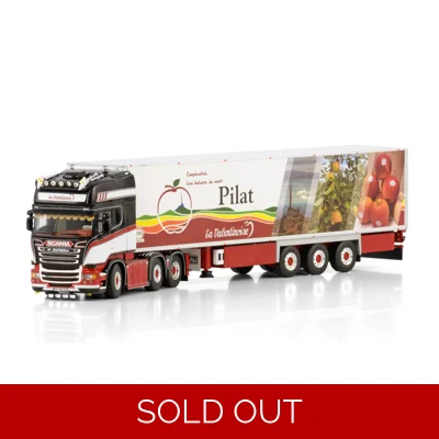 WSI TRUCK 1.50 La Valentinoise; SCANIA STREAMLINE TOPLINE 6X2 TWIN STEER REEFER TRAILER - 3 AXLE title=